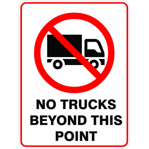 Sign no trucks beyond this point