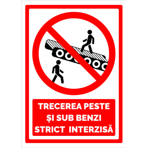 Semn pentru trecerea peste benzi strict interzisa