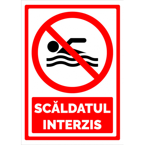 Semn pentru scaldatul interzis
