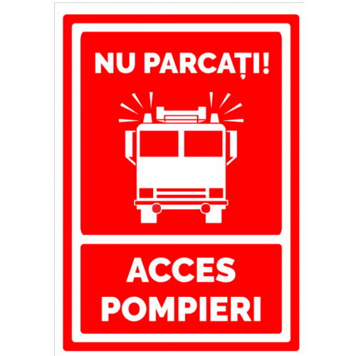 Indicator de parcare nu parcati acces pompieri