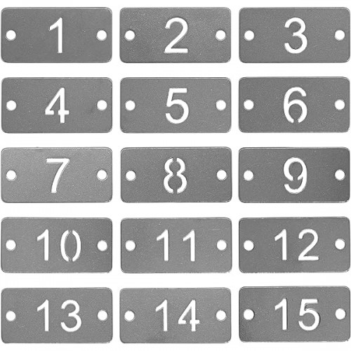 Etichete cu numere din aluminiu dreptunghiulare