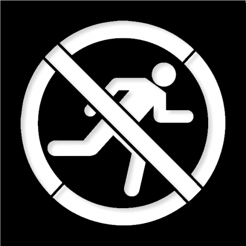 șablon de pictogramă de alergare