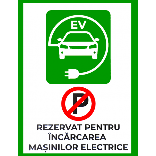 Placuta pentru rezervat pentru incarcarea masinilor electrice