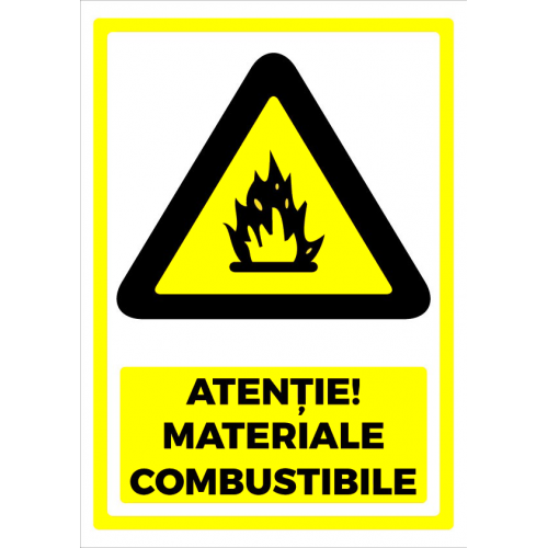 Semn pentru material combustibil