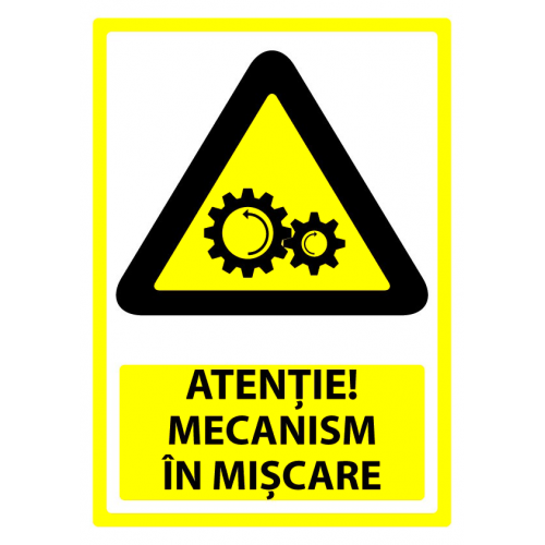 semn pentru mecanism in miscare