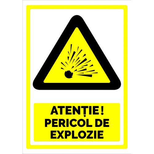 Semn pentru pericol de explozie