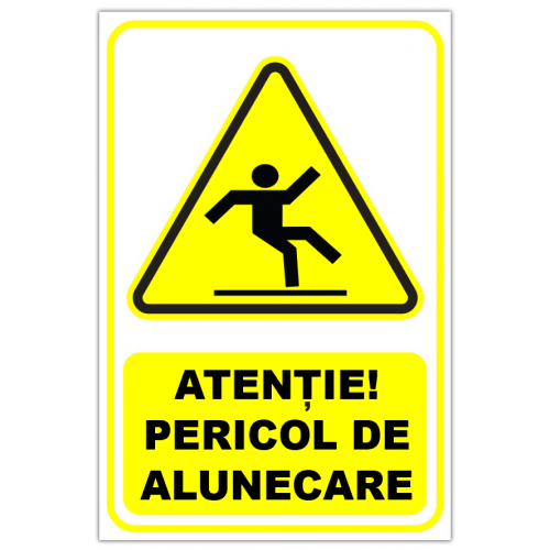Semn pentru pericole de alunecari