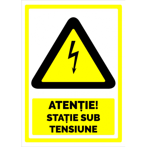Semn pentru statie sub tensiune