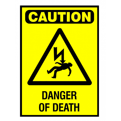Sign danger of death