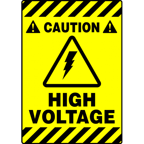 Sign caution high voltage