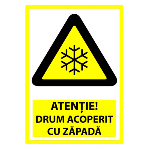 Semn pentru drum acoperit cu zapada Semn pentru drum acoperit cu zapada