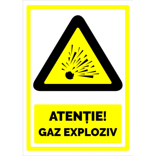 Semn pentru gaz exploziv Semn pentru gaz exploziv