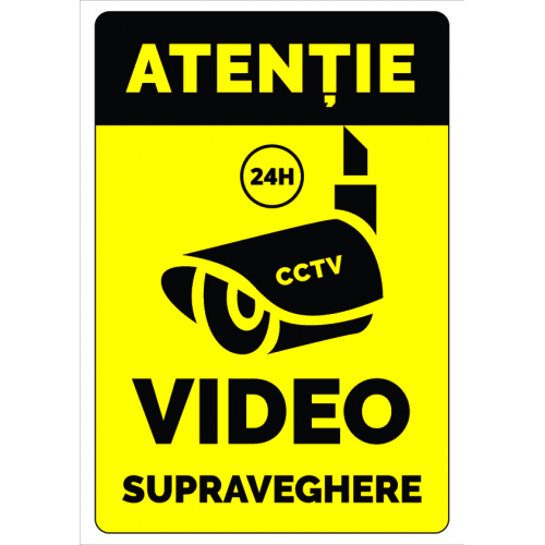 Indicator atentie video supraveghere 