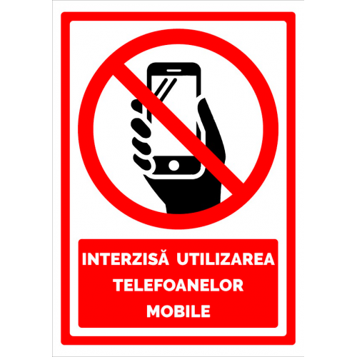 Indicator interzisa utilizarea telefoanelor mobile