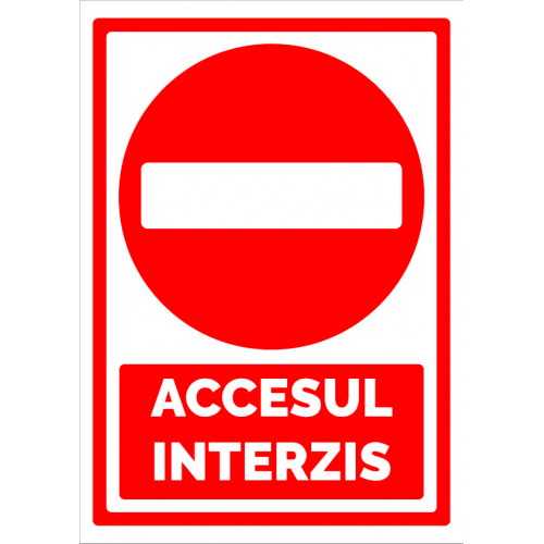Indicator pentru accesul interzis