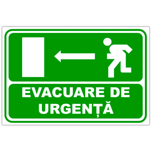 Indicator de salvare pentru evacuare de urgenta cu directia in stanga