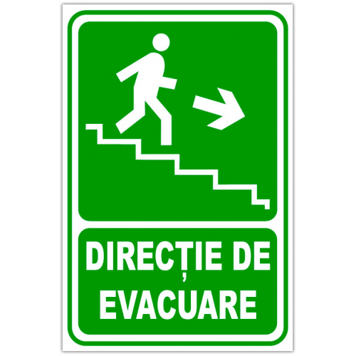 indicator pentru directie de urgenta scari dreapta in jos