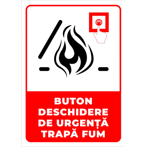 Indicator pentru buton deschidere de urgenta trapa fum