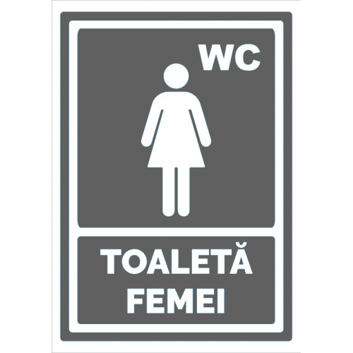 Indicator gri  toaleta pentru femei