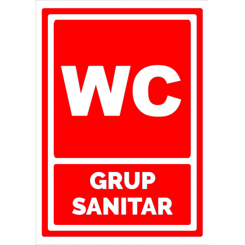 Indicator rosu pentru wc grup sanitar