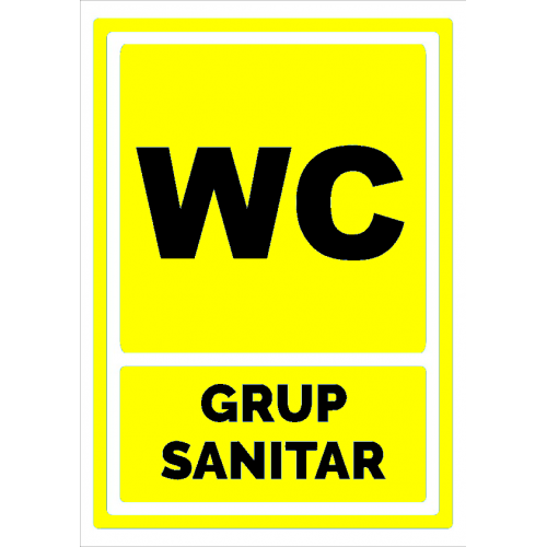 Indicator galben wc grup sanitar