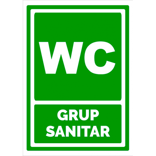 Indicator verde pentru wc grup sanitar
