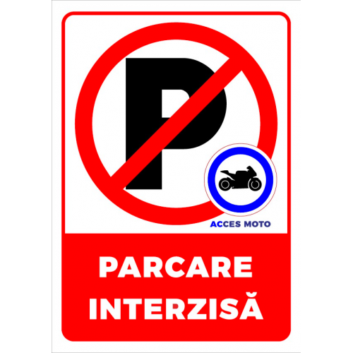 Indicator accesul interzis autovehiculelor cu exceptia motocicletelor
