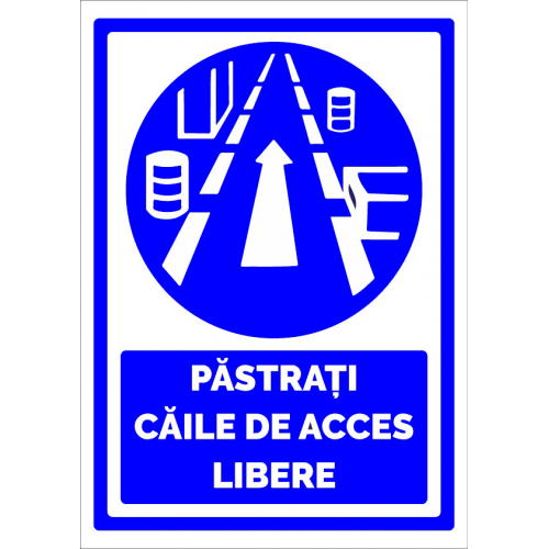 Indicator pastrati caile de acces libere