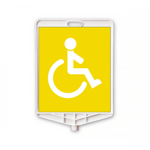 Semn dreptunghiular din plastic pentru parcare cu dizabilitati
