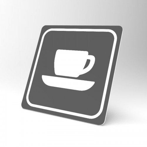 Placuta gri pentru cafenea Placuta gri pentru cafenea