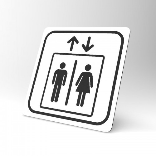 Placuta alba pentru lift Placuta alba pentru lift
