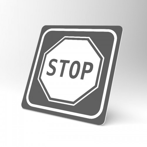 Placuta gri stop