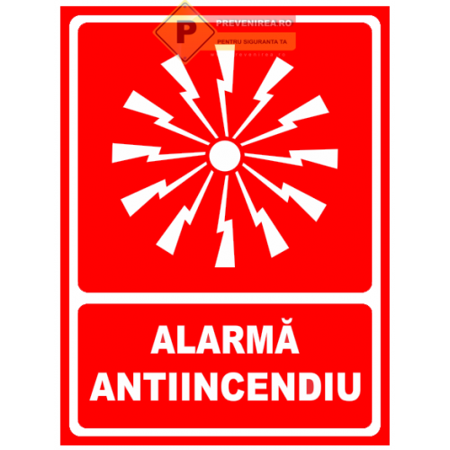 Indicatoare pentru alarma antiincendiu