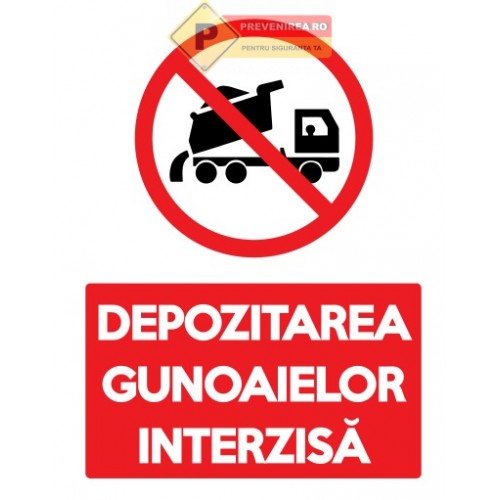 Indicator interzis gunoiul