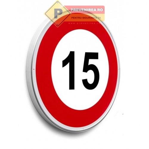 Indicator pentru limita de viteza la 15 km 