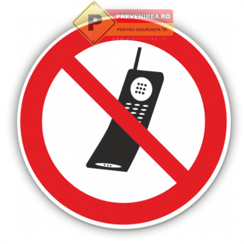 Semne interzis telefon mobil
