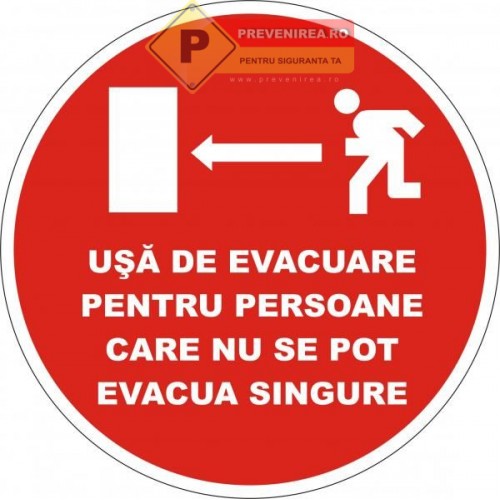Indicator de evacuare persoane cu probleme