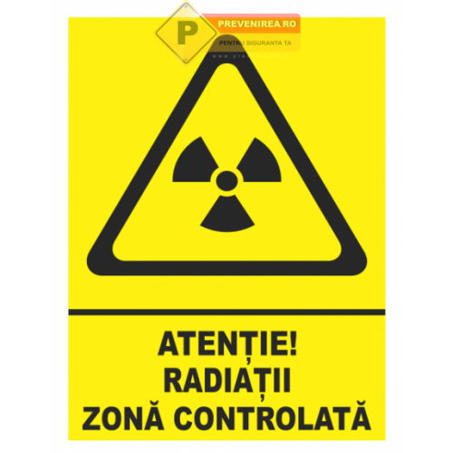 Indicator pentru radiatii si zone controlate 