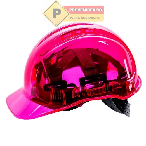 Casca de protectie ventilata culoarea roz